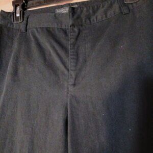 Banana Republic Black Crop Stretch Pant Sz 6 Lightweight Back slit pockets